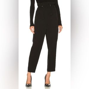 NWT H:ours Shaye Paperbag Waist Black Cargo High Rise Trouser Pants Medium